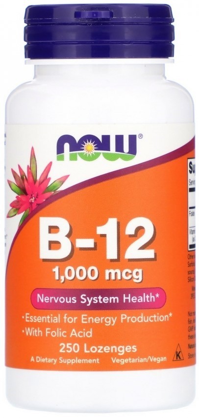 NOW Vitamin B-12 1000 mcg, 250 шт.